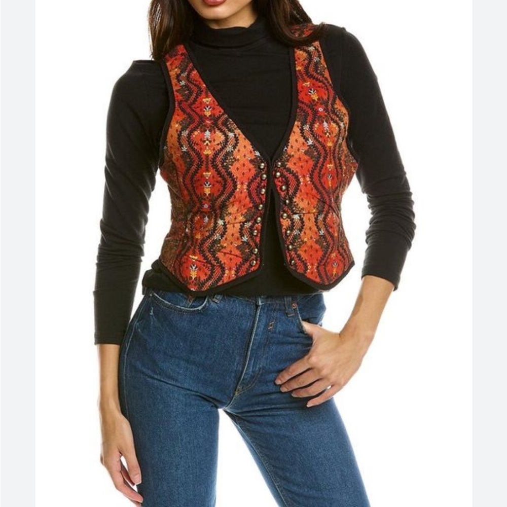 Free People gemini cotton printed vest nwt M